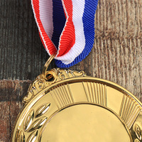 Médailles vierges bon marché en gros, logo de sublimation, médaille de récompense de course en alliage de zinc, médaille en métal de sport personnalisée avec logo imprimé