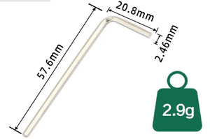 กุญแจหกเหลี่ยมรูปตัวแอลนิกเกิล legood ขนาด1.27มม. 1.5มม. 2.0มม. 2.5มม. - Product Image 4