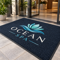 Tapis de porte commercial HM avec logo, surface en nylon, lavable, antidérapant, avec support en caoutchouc, tapis d'accueil intérieur robuste, tailles personnalisées