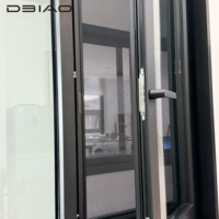 Ventana Moderna Personalizada de Aluminio con Rotura de Puente Térmico, Doble Apertura Interior, Insonorizada, Integrada con Acero Inoxidable para Dormitorio, Villa o Exterior