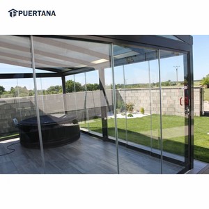 Dosel de cristal para jardín, cubierta de <span class=keywords><strong>terraza</strong></span> y Patio, sin marco, puerta de vidrio deslizante, montaje en pared, Verano - Product Image 4
