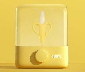 Silikon-Babyzahnbürste mit Beißbarem Bananenspielzeug Tragbarer Gummi-Beißring - Product Image 4