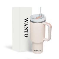 Wanto 30oz 40oz cangkir termos, cangkir Tumbler, cangkir termos, pegangan lurus, Infuser teh terisolasi bahan baja tahan karat dengan harga kompetitif