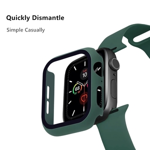 360 plein écran protecteur pare-chocs mat étui rigide pour <span class=keywords><strong>Apple</strong></span> <span class=keywords><strong>Watch</strong></span> série 7 8 9 10 couverture étui en verre trempé pour <span class=keywords><strong>Apple</strong></span> <span class=keywords><strong>Watch</strong></span> couverture - Product Image 2