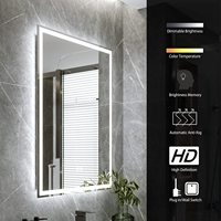 Square LED Touch Sensor Switch Modern Design Aluminum Alloy Frame Silver Lenses Wall Mount Bathroom Living Room Hotel Apartment