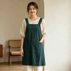 <span class=keywords><strong>Grembiule</strong></span> da Cucina Personalizzato con Logo per Insegnanti, in Cotone o Lino, con Tasche, <span class=keywords><strong>Grembiule</strong></span> da Lavoro Minimalista per Donne - Product Image 4