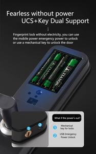 Sinovo Thông Minh Kỹ thuật số khóa cửa với dấu vân tay không thấm nước & đầu đọc thẻ RFID tuya App điện tử cerraduras để sử dụng nhà - Product Image 6