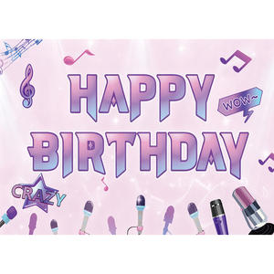 Fondo de Discoteca Rosa y Morado para Niños, Decoración para Fotografía de <span class=keywords><strong>Cumpleaños</strong></span>, Pancarta para Baby Shower de Niñas, Photo Booth - Product Image 4