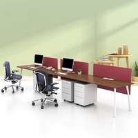 Meubles commerciaux en gros 3 personnes bureau d'ordinateur postes de travail de bureau modernes