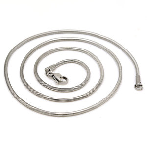 In Magazzino 18k Placcato Oro 2 millimetri Rotondo Morbido Del <span class=keywords><strong>Serpente</strong></span> Per La Collana Ultimi Disegni Dei Monili del Mens Delle Donne In Acciaio Inox catena del <span class=keywords><strong>serpente</strong></span> - Product Image 4