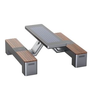 Panchina Solare Moderna Personalizzata ad Alte Prestazioni con Ricarica Wireless, Versatile e Intelligente per Arredo Urbano Smart - Product Image 6