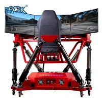 Asientos de carreras para deportes en interiores, simulador de juegos de entretenimiento, asiento de carreras, simulador de conducción de coche 5d con 3 pantallas, 4d