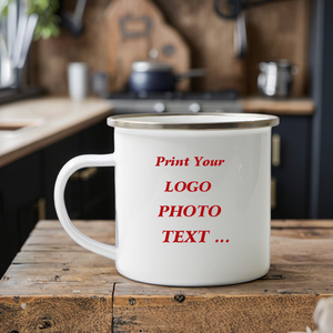 <span class=keywords><strong>Tazas</strong></span> esmaltadas <span class=keywords><strong>personalizadas</strong></span> de 350ml, <span class=keywords><strong>tazas</strong></span> esmaltadas de 8cm de Metal para el desayuno, fiestas de leche, taza esmaltada inspirada en INS, logotipo de <span class=keywords><strong>texto</strong></span> fotográfico, nombre personalizado para - Product Image 1