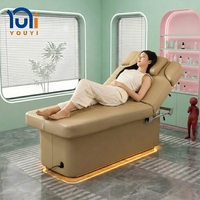Lit de massage facial électrique inclinable et réglable pour la maison et les salons de beauté professionnels, gain de place