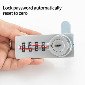 Dual-Chế Độ (Công Tư) 4 Chữ Số Kết Hợp Khóa Đầy Đủ Kẽm Hợp Kim Bền An Ninh Cho Đồ Nội Thất Ngăn Kéo Tủ Cửa Chìa Khóa - Product Image 3