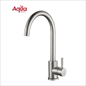 ก๊อกน้ำติดตั้งบนเคาน์เตอร์ครัว Aqua Systems สแตนเลส 304 แบบก้านเดี่ยว โครเมียมขัดเงา ดีไซน์ร่วมสมัย - Product Image 1
