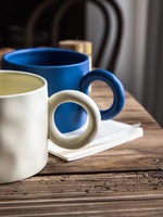 Tasses en céramique écologiques de grande capacité tasses à eau de bureau tasses à café cadeau de ménage tasses à café