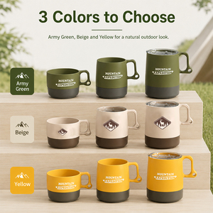 Portable Outdoor Water Cup For Home Use Camping Picnic Travel Camping Coffee Cup Coffee Mug Eco-friendly Plastic Cup - Product Image 2