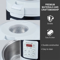 Cuisinière à riz électrique portable 12V/24V 3L, minuterie numérique et maintien au chaud, pour voiture, camion, camping-car, camping en plein air (certifié CE)