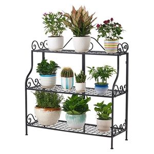 Soporte Metálico para Plantas, Estante de Exhibición de Macetas de Múltiples Niveles, Decorativo para Interiores y Exteriores, Jardín, Patio, Balcón, Organizador de Macetas - Product Image 1
