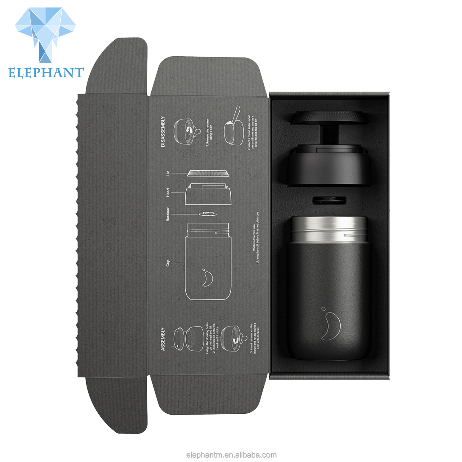 Custom Logo Kraft Paper Box Black Custom For Mystery Packaging