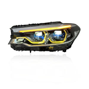 ไฟหน้าเลเซอร์แบบสองสีเหลืองขาว 6000K สำหรับรถยนต์รุ่นใหม่  ดีไซน์ Spoon LED  ปรับแต่งอัพเกรด  สำหรับรถยนต์ซีรีย์ 5 รุ่น G38 G30 ปี 2018-2020  6000K - Product Image 2