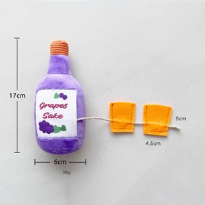 Jouet en peluche pour chien, bouteille de vin sonore, compagnon interactif, résistant aux morsures, pour cacher la nourriture, jouet pour animaux de compagnie - Product Image 4