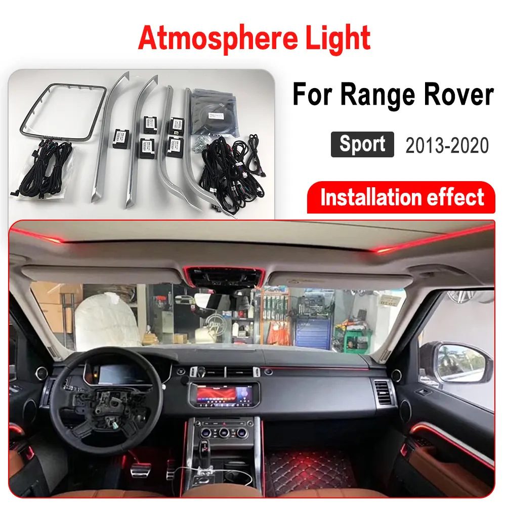 Éclairage d'ambiance Led, 10 couleurs, pour Range Rover Sport 2014 à 2020, lampe d'ambiance pour décoration de voiture