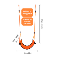 Siège de balançoire suspendu Ropecube pour enfants, en tissu, cordes en polyester réglables, ceinture de sécurité pour garderie, maison, intérieur/extérieur, jardin