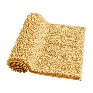 Tapis de bain en chenille de coton ultra doux et absorbant, motif floral écologique, style américain, fabriqué à la machine, lavable pour la maison - Product Image 1