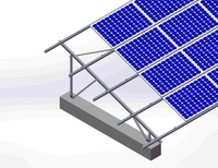 Panneaux solaires au sol Pv Mounts Structure installée sur le système au sol