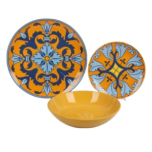 Jasmin multicolor <span class=keywords><strong>set</strong></span> da cena in porcellana e servizio <span class=keywords><strong>set</strong></span> di <span class=keywords><strong>piatti</strong></span> in ceramica da <span class=keywords><strong>18</strong></span> <span class=keywords><strong>pezzi</strong></span> - Product Image 1