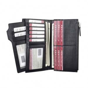 2023 personalizzato nuovo stile di lusso vera e propria <span class=keywords><strong>pelle</strong></span> di serpente in <span class=keywords><strong>pelle</strong></span> da donna sottile cerniera piatta una piega lunga carta <span class=keywords><strong>portafoglio</strong></span> - Product Image 5