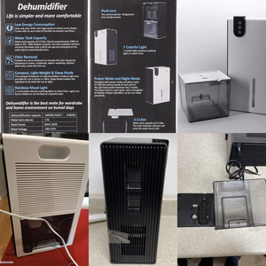 <span class=keywords><strong>Deshumidificador</strong></span> doméstico pequeño compacto portátil HASHONE, secador de <span class=keywords><strong>deshumidificador</strong></span> inteligente eléctrico de 1000ml/D con tanque de agua extraíble para el hogar - Product Image 6