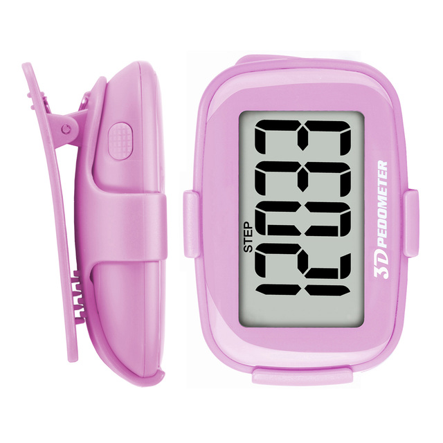Simple Step Counter for Walking With Large Digital Display, 3D Pedometer for Walking, Step Tracker With Removable Clip Lanyard