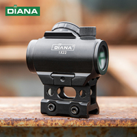 Lunette optique compacte DIANA 1x22 avec monture surélevée de 1 pouce et viseur point rouge