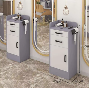 Carrito de Salón Moderno de Acero Inoxidable con 4 Ruedas, Duradero y Estable para Almacenamiento de Herramientas de Belleza para Salón de Peluquería - Product Image 4