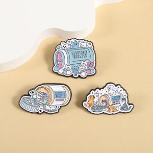 Wholesale 2026 New Arrival Personalized Medical Themed Brooches Pins Cute <strong>Cats</strong> <strong>Books</strong> Medicine Bottles Enamel Metal Cartoon Pins - Product Image 2