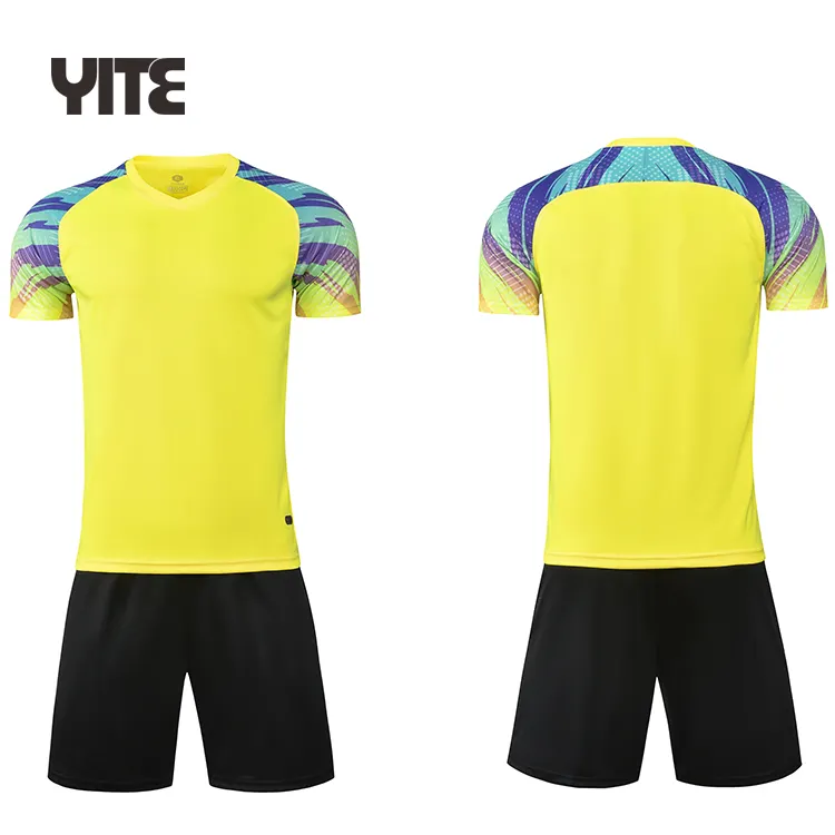 Custom Voetbal Team Jersey Mannen Voetbal Uniformen Concurrentie Training Suits Website Voor Goedkope Voetbal Sets Voetbal Uniformen.