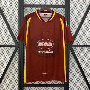 Maßgefertigter 05-92 Roma Nr. 10 Totti Retro Herren Fußballtrikot 100% Polyester Wärmeübertragungsdruck Dehnbar Atmungsaktiv - Product Image 5