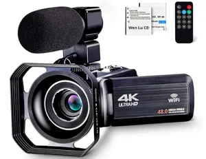 Caméra numérique 4K haute définition avec enregistreur vidéo, 48 MP, microphone et écran tactile, capteur d'image CMOS, pour le marché international - Product Image 3