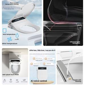 Plaque de couverture intelligente de désodorisation automatique de bidet chauffant en forme de U/V avec télécommande intelligente à fermeture lente - Product Image 4