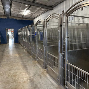 도매 하이 퀄리티 헤비 듀티 동물 복지 최첨단 동물 센터 대형 개 인클로저 하우스 사육장 케이지 - Product Image 1