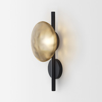 Applique murale moderne de luxe en verre avec abat-jour ambre doré, structure en fer, éclairage LED pour la maison, le bureau, l'hôtel, 220V, intérieur