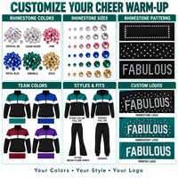 Ensemble de survêtement de cheerleading bleu sarcelle et noir personnalisé pour hommes, femmes et jeunes – Veste à col montant entièrement zippée et pantalon – Ne décolore pas – Tenue d'équipe