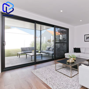 Có thể gập lại Lim nâng lưới tự động ban công kính bên ngoài Lò nướng cửa nội thất với 96x80 Patio khung kim loại Swing cửa trượt - Product Image 1