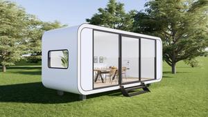 Prefab Apple Cabin for Unused Land Modern Prefab Houses Apple Cabin Frame Pod <strong>Capsule</strong> Home the Apple Cabin on the Wheel - Product Image 3