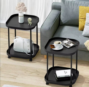 Petite table <span class=keywords><strong>d</strong></span>'appoint mobile avec roues pour meubles de maison pour bureau salon chambre à coucher-roulettes pour table basse et snack - Product Image 6
