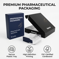 Caja de Empaque Cuadrada Moderna Personalizada para Productos de Belleza Médica, Autoarmable y Plegable, de Cartón, para Suero para el Cuidado de la Piel y Líquidos