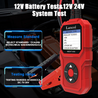 MDXT-610 Comprobador de Sistemas de Baterías 12V para Coche y Moto, Analizador de Baterías de Iones de Sodio Automático con Pantalla TFT LCD Multilingüe y Pinzas